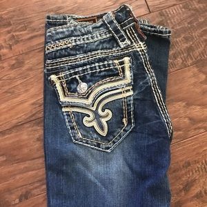Dark Wash Rock Revival Jeans